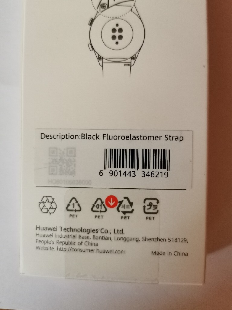 Pasek Huawei Watch GT Black Fluoroelastomer Strap Dobra Kup teraz
