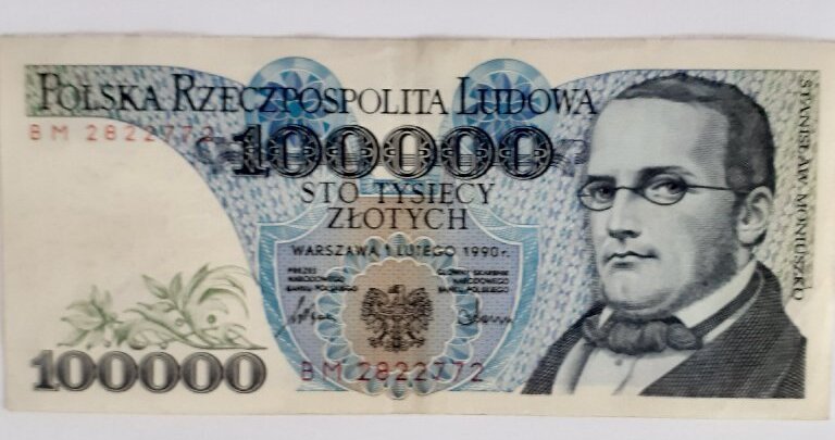 Banknot 100 000 złotych PRL | Tarnobrzeg | Licytacja na Allegro Lokalnie