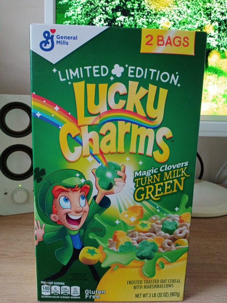 Płatki LUCKY CHARMS MAGIC CLOVERS MILK GREEN 907g | Mielec | Kup teraz