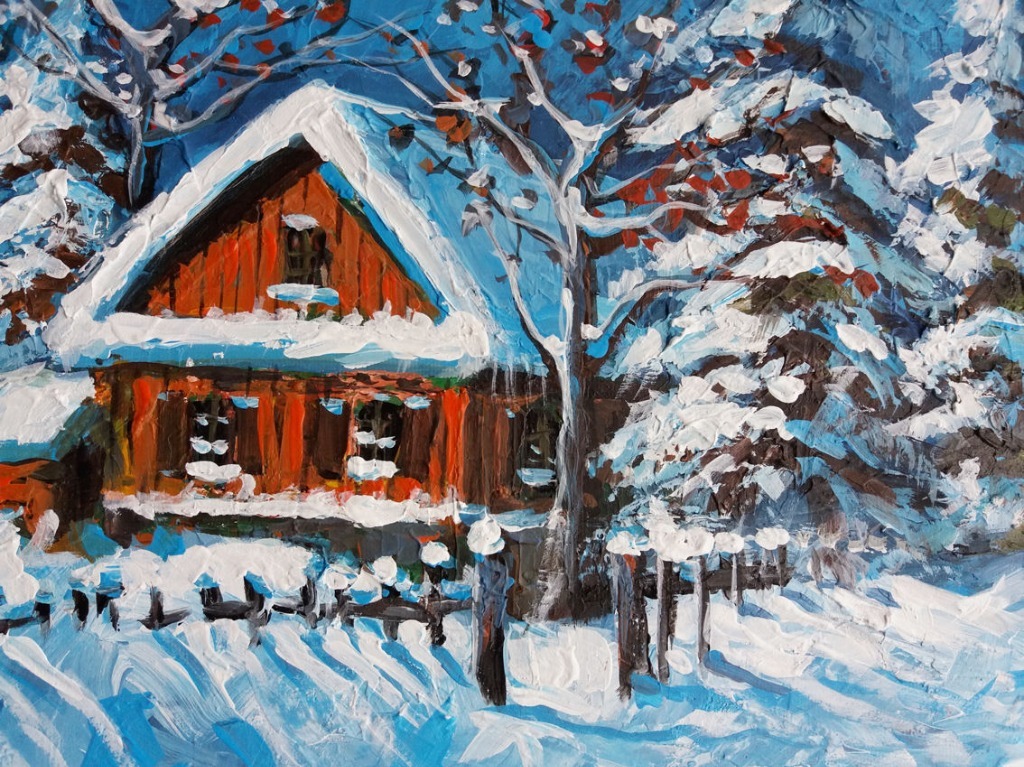 Zdjęcie oferty:  Mychaiło Łysenko -obraz- zima