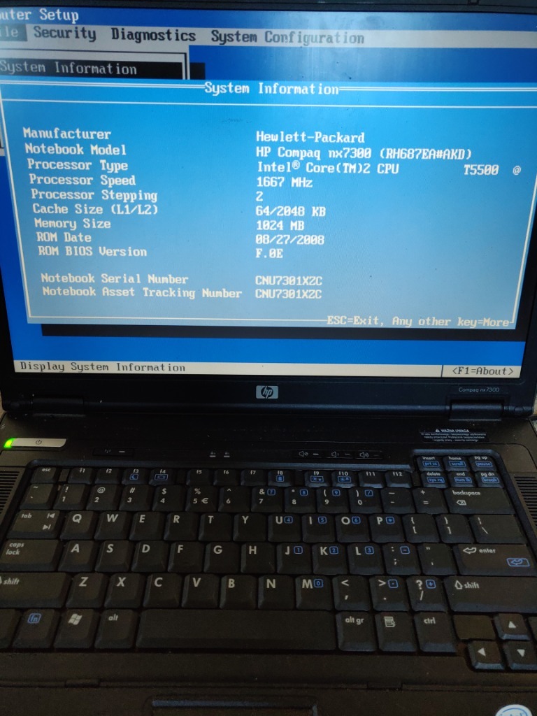 Laptop Hp Compaq Nx7300 Cena 100 00 Zl Rokietnica Allegro Lokalnie