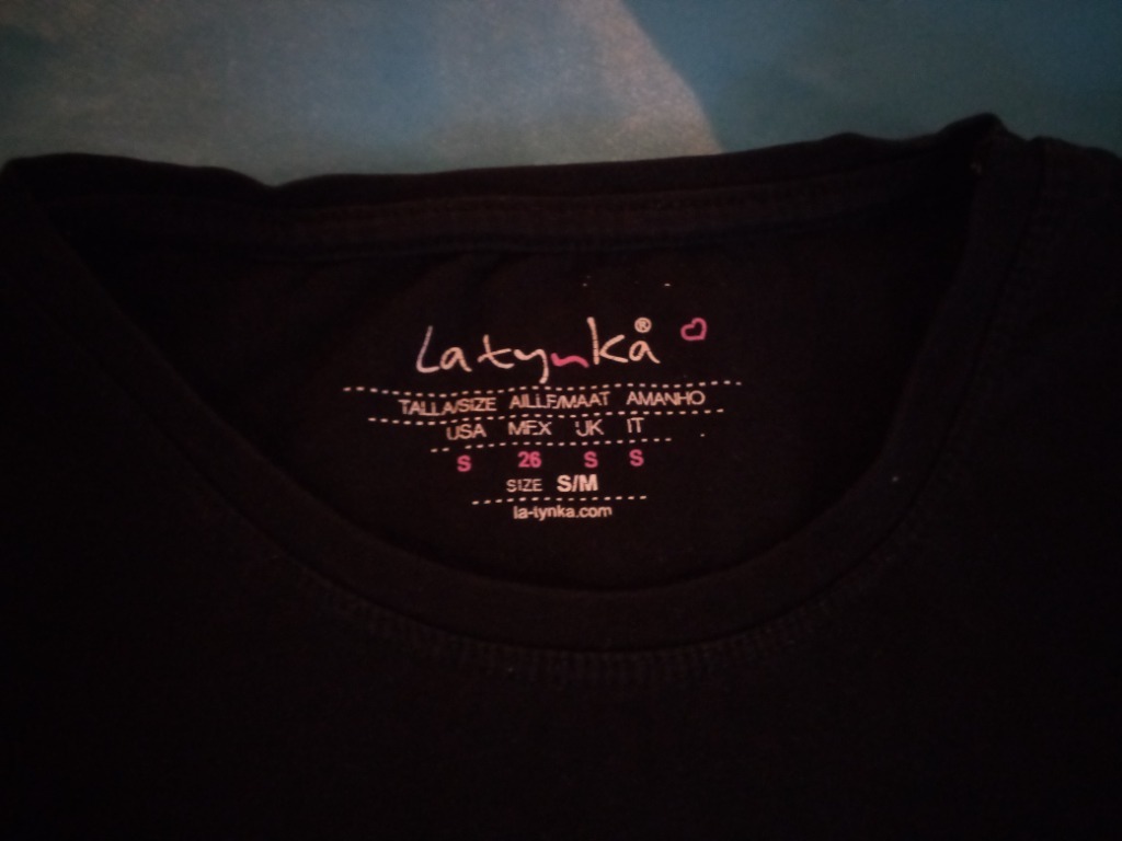 Zdjęcie oferty: Koszulka damska bluzeczka czarna LaTynka r. S/M