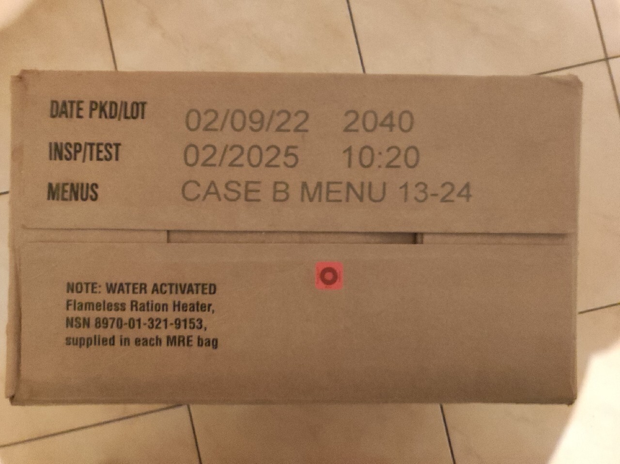 Racje żywnościowe USA MRE menu B 02.2025 Olsztyn Kup teraz na