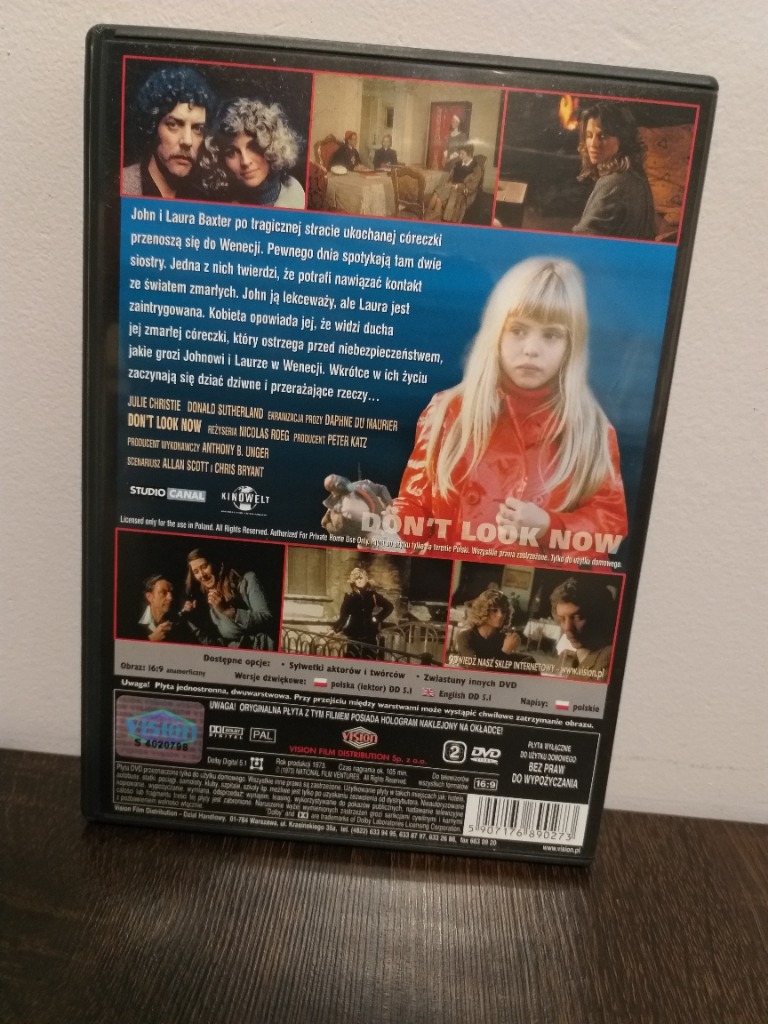 Nie oglądaj się teraz Horror DVD Box 1973 JelczLaskowice Kup