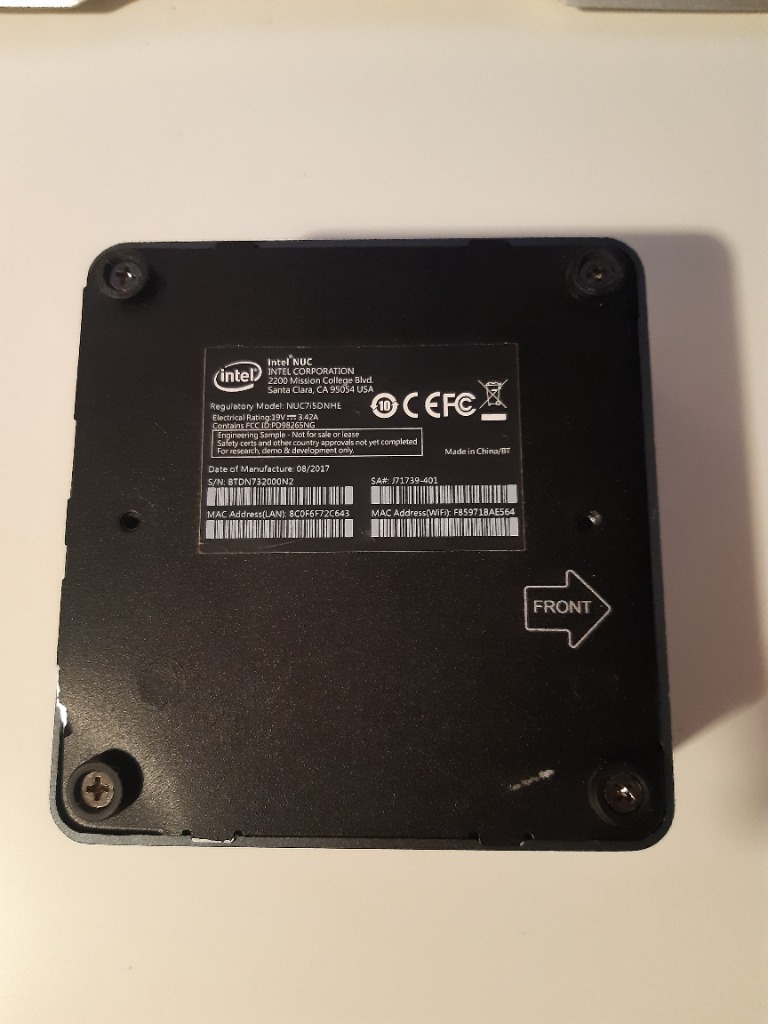 Mini pc Intel Nuc (NUC7i5DNHE) niesprawny Warszawa Licytacja na