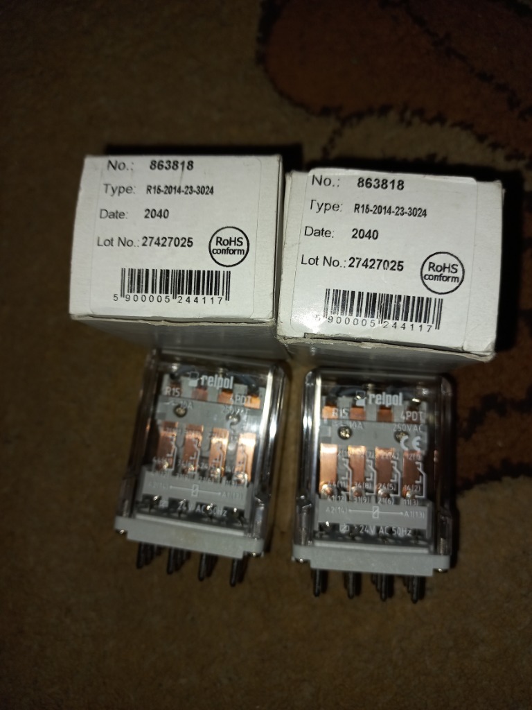 Relpol przekaźnik R15 4PDTcewka 24V AC zestaw 2szt | Szczecin | Kup ...