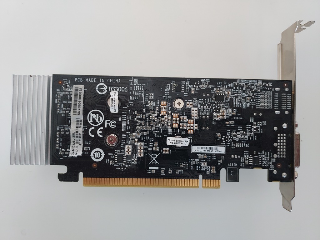 karta graficzna Gigabyte NVidia GT 1030 (pasywna!) | Warszawa | Kup ...