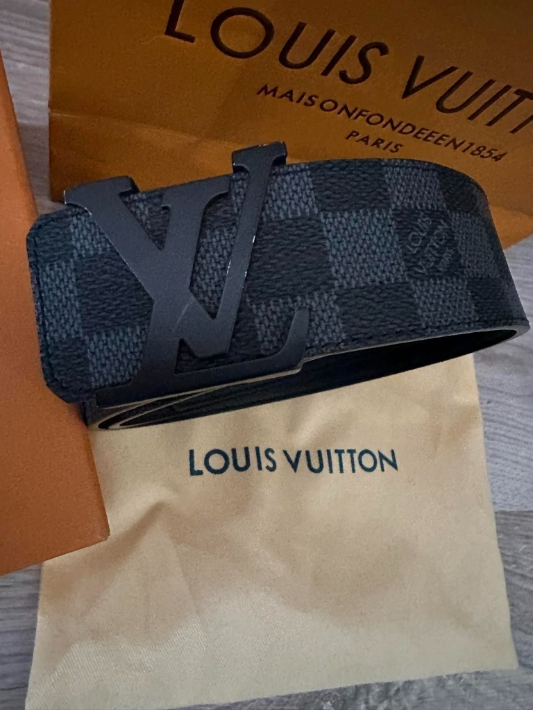 Pasek LV Louis Vuitton damier graphite 90cm,vitkac - 7278411745 - oficjalne  archiwum Allegro