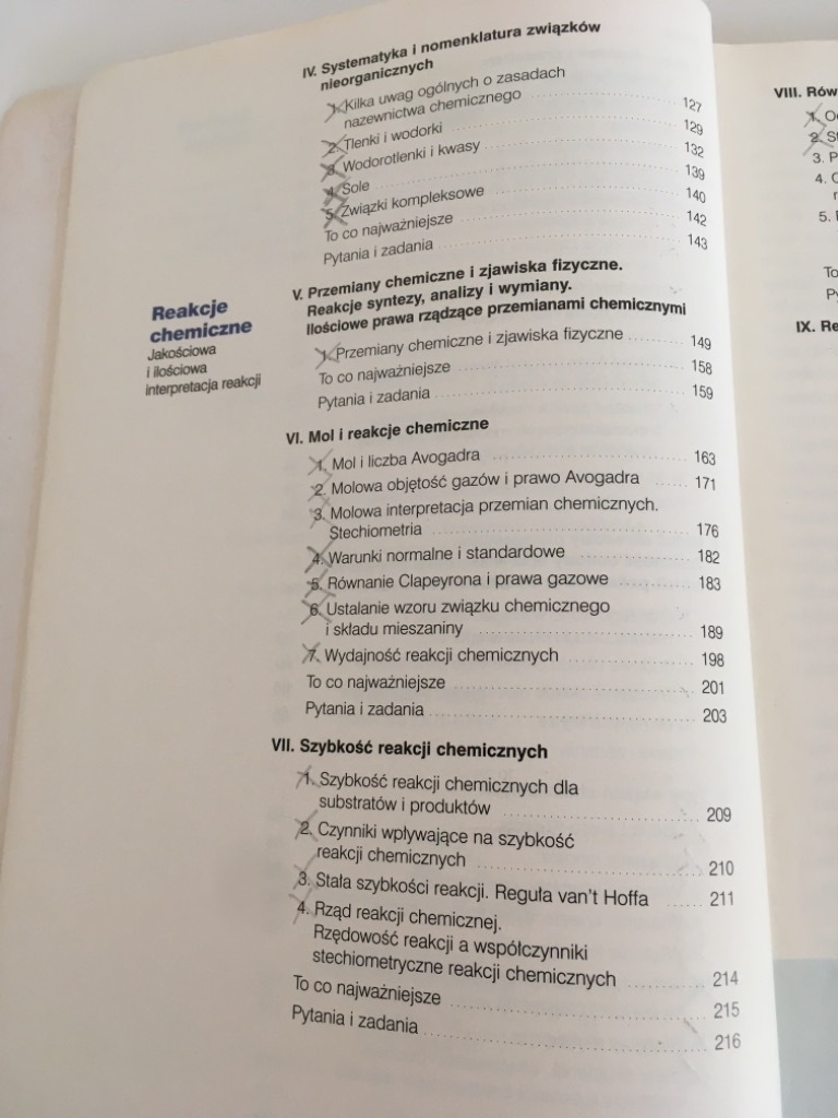 Spis Treści To Jest Chemia 1