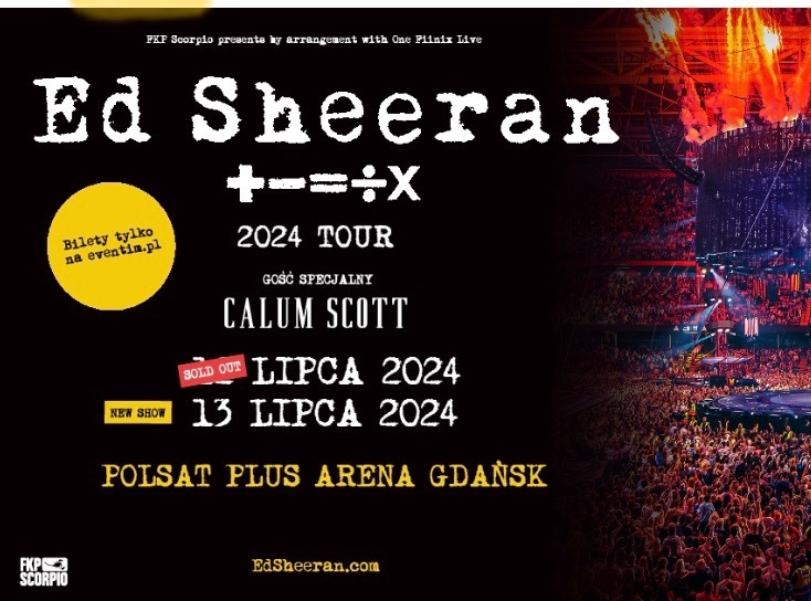 Ed Sheeran Gdańsk 13.07 super miejsca siedzące Gdańsk Ogłoszenie na