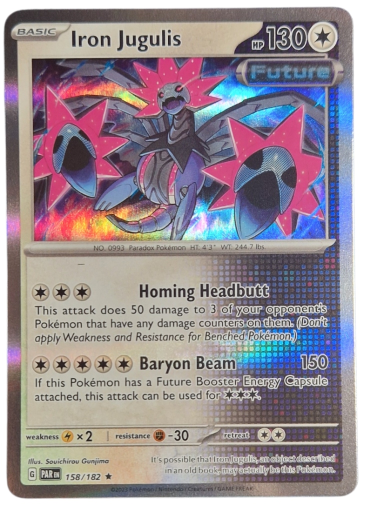 Carta Pokmon Iron Jugulis 216/182 - Paradox Rift - Rare Ilustracin -  Coleccionable