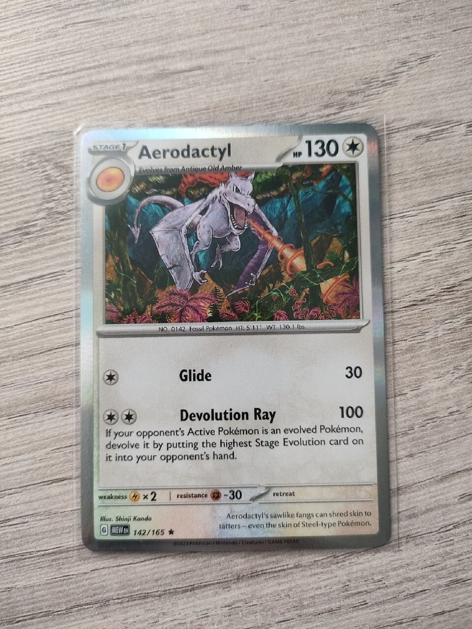 Aerodactyl Holo - Scarlet & Violet 151 - MEWEN Pokémon card 142/165