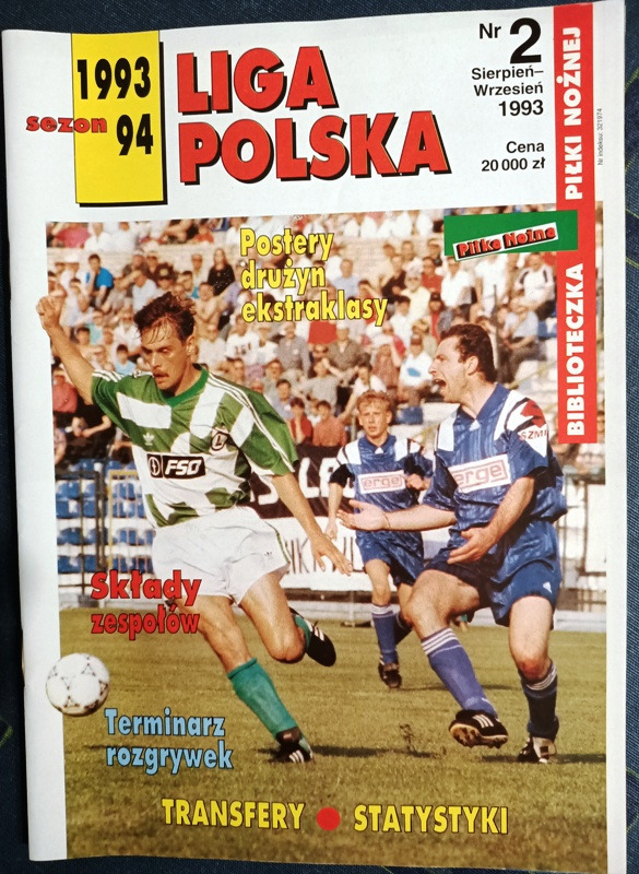Liga Polska 1993/1994 Piłka Nożna Skarb Kibica Wrocław Kup teraz na