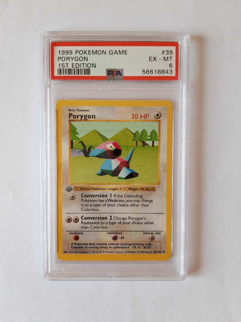 PSA 7 - Pokemon Card - Base 39/102 - PORYGON (uncommon