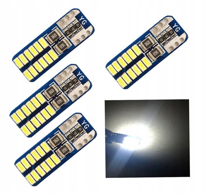W5W 24SMD 4014 T10 ЛАМПОЧКА DO САЛОНУ POSTOJOWKI W5W T10 - CANBUS КОЛІР БІЛИЙ ICE 
