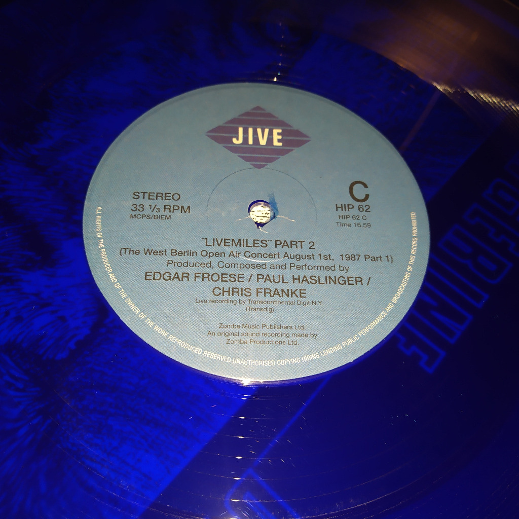 Tangerine Dream, Livemiles 2LP RSD Blue LIMIT Zabrze Licytacja na