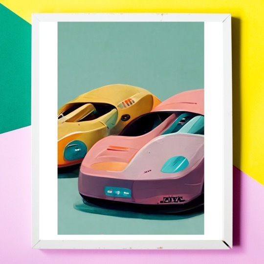 Plakat artystyczny MARSHMALLOW CARS Warszawa Kup teraz na Allegro Lokalnie