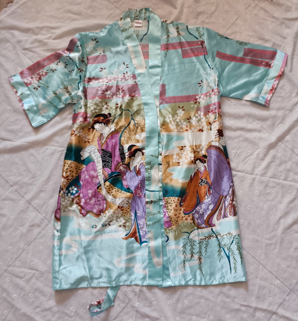 Kimono jedwabne szlafrok podomka silk indyjskie Nowa Ruda Kup teraz