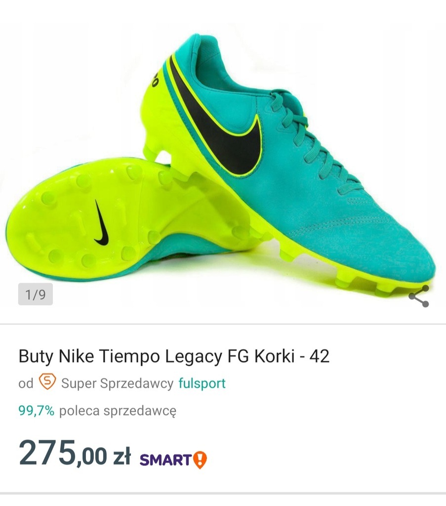 Zdjęcie oferty: Korki Nike Tiempo 