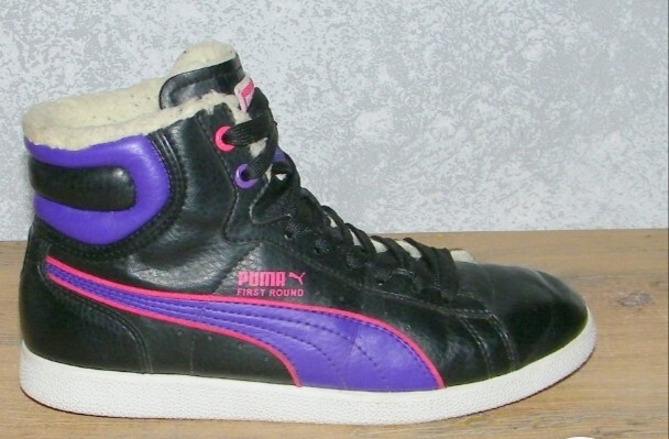 Puma First Round Purple Puma High Tops Puma First Round Boots Discount