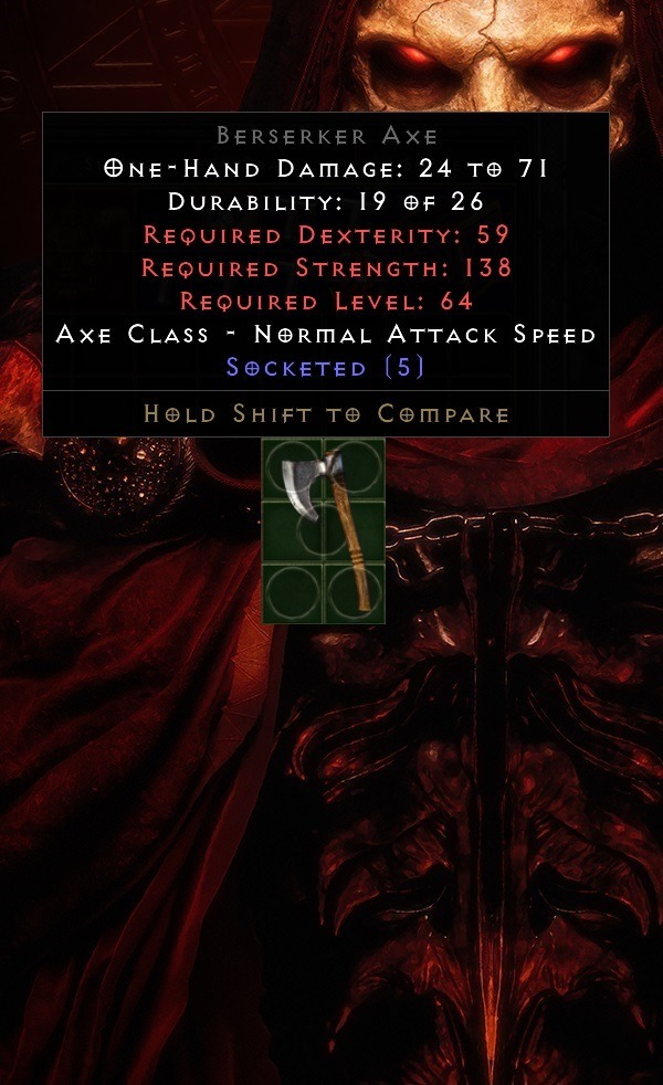 Żal / Grief Berserker Axe Diablo 2 Resurrected Sosnowiec Kup