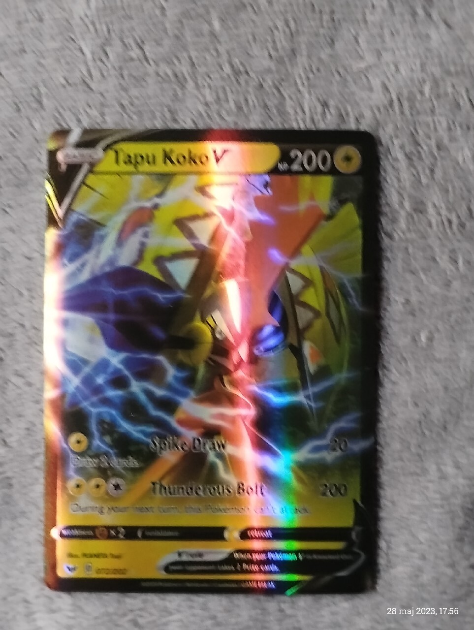 Karta pokemon Tapu Koko V Hologram. Łubna Licytacja na Allegro Lokalnie