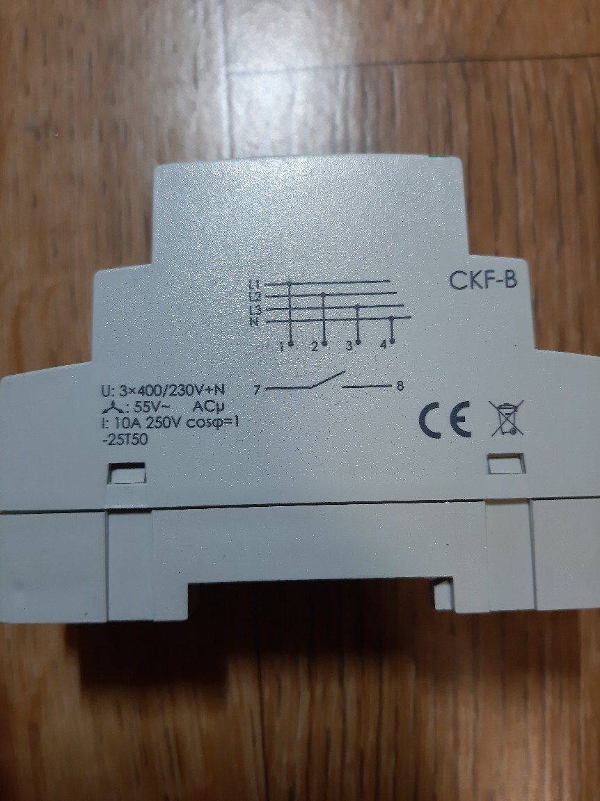 Przekaźnik kontroli i zaniku faz czujnik F&F CKF-B | Jezierzyce ...