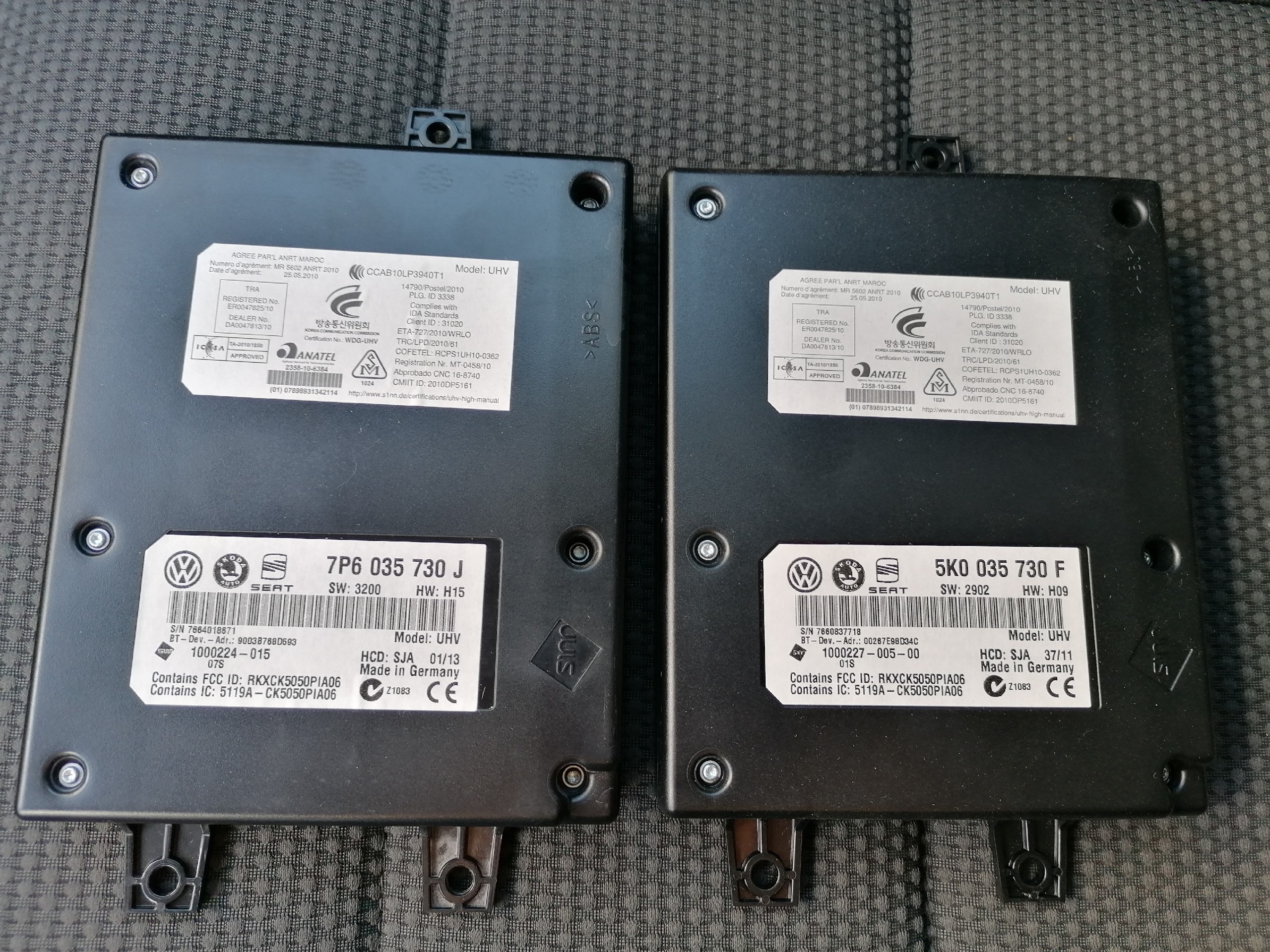 МОДУЛЬ BLUETOOTH VW SEAT SKODA 5K0035730F АБО 7P6035730J 