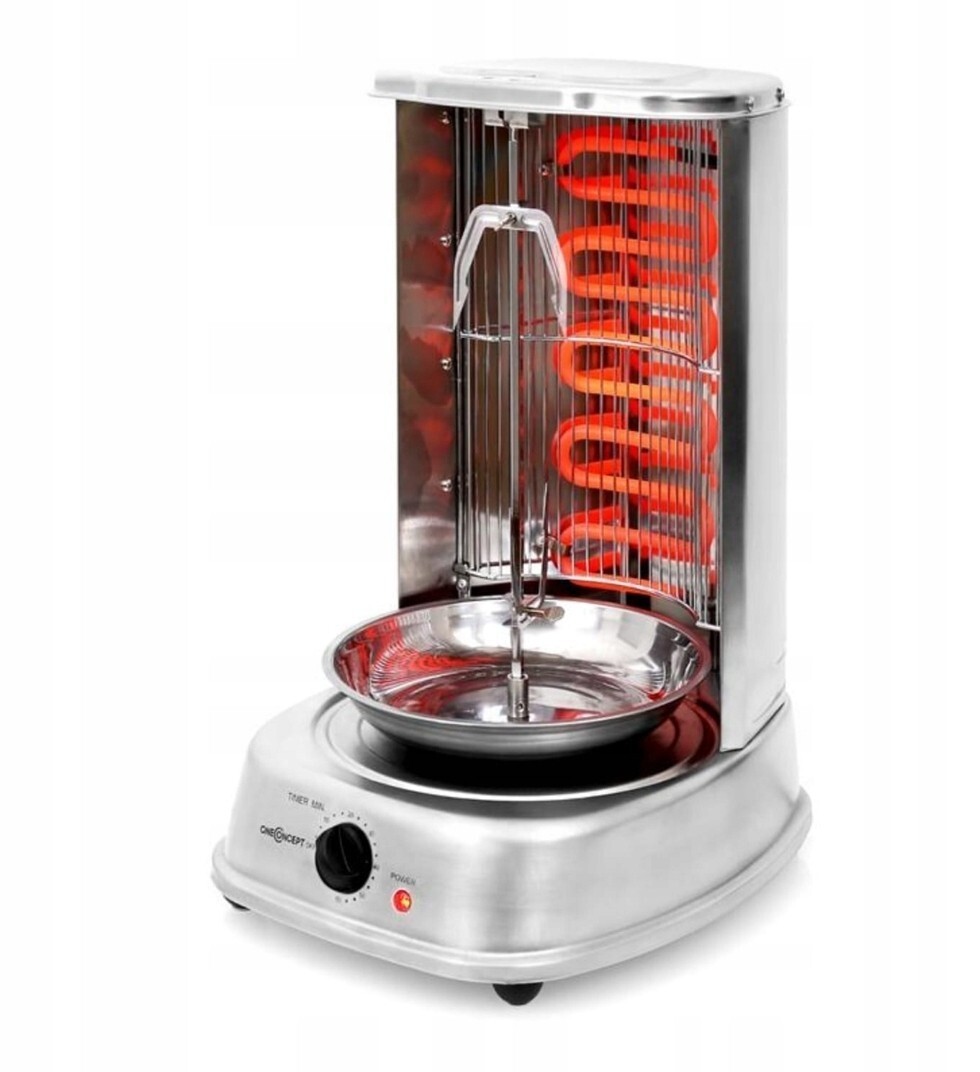 Grill elektryczny OneConcept Kebap srebrny 1800 W Warszawa Kup