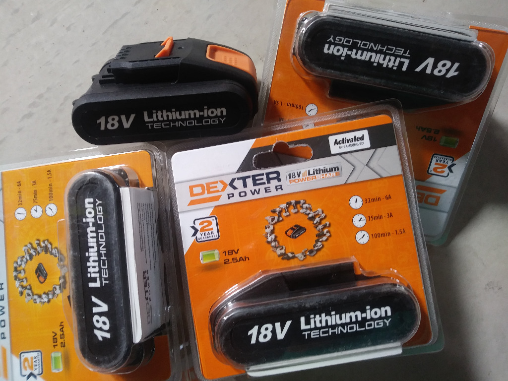 Akumulator Bateria Dexter Power 18V 2.5 Ah Li-Ion | WROCŁAW | Kup teraz ...