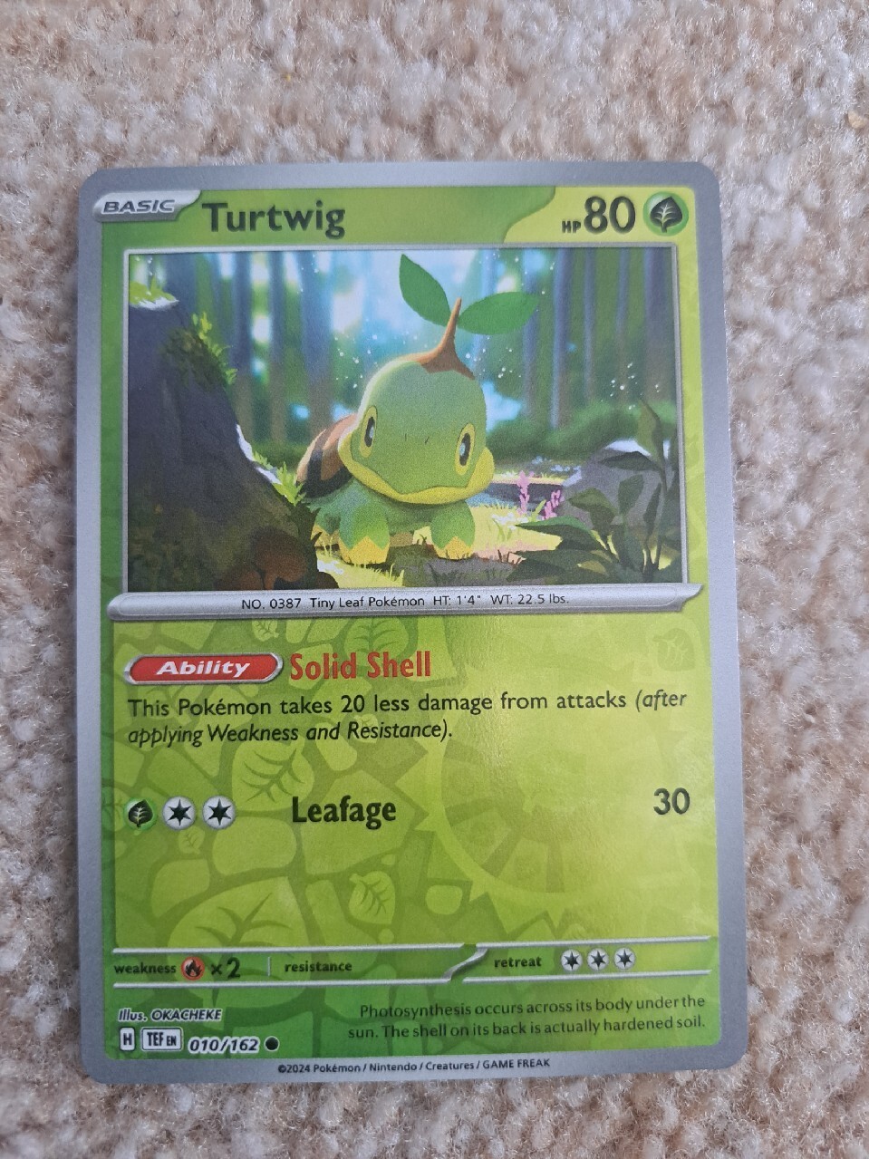 Turtwig karta pokemon reverse holo 010/162 | Klepacze | Kup teraz na  Allegro Lokalnie
