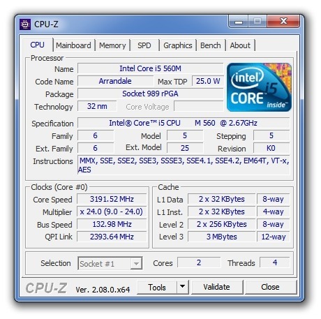 Intel Core i5-560M SLBTS Socket G1 2,6 - 3,2 GHz | Sieciechów | Kup ...