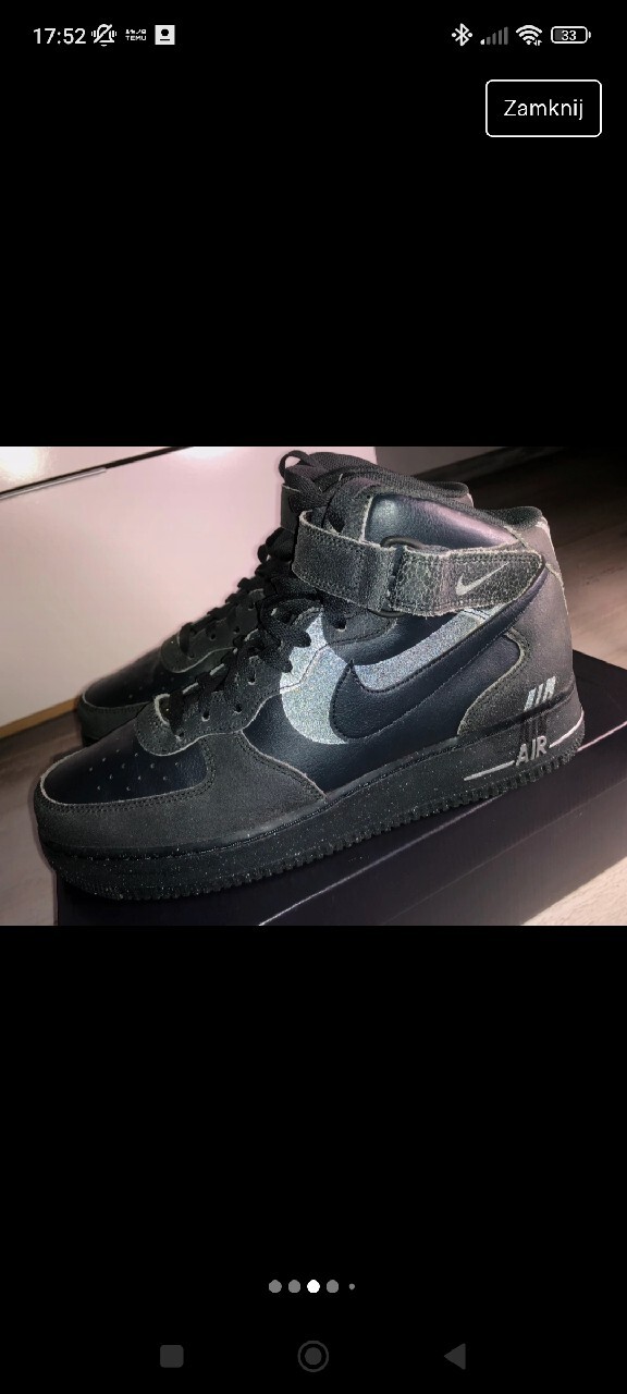 Air force 1 mid czarne meskie top