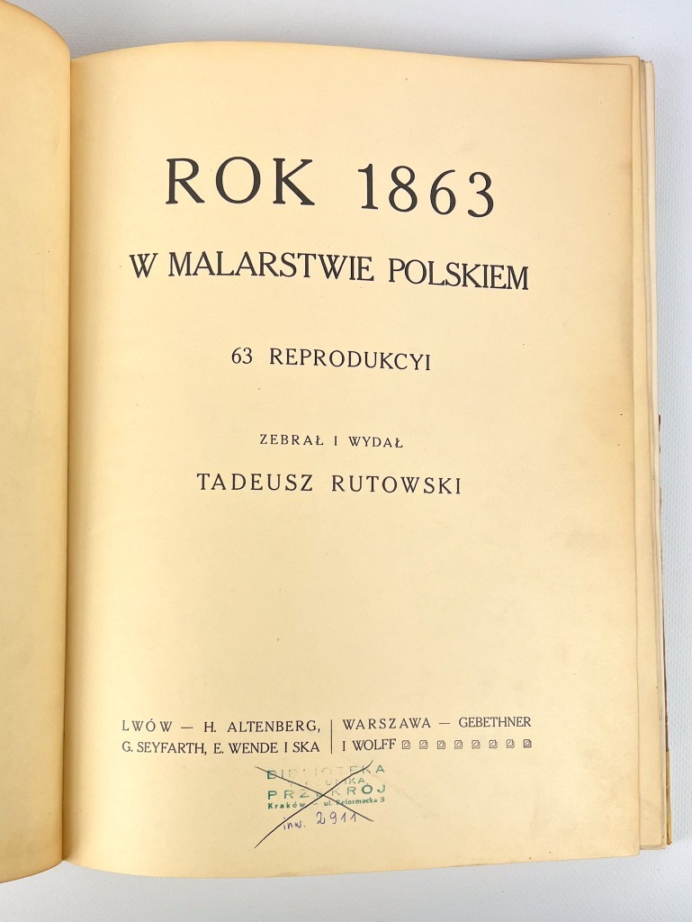Zdjęcie oferty: ROK 1863 W MALARSTWIE POLSKIM - Warszawa 1917