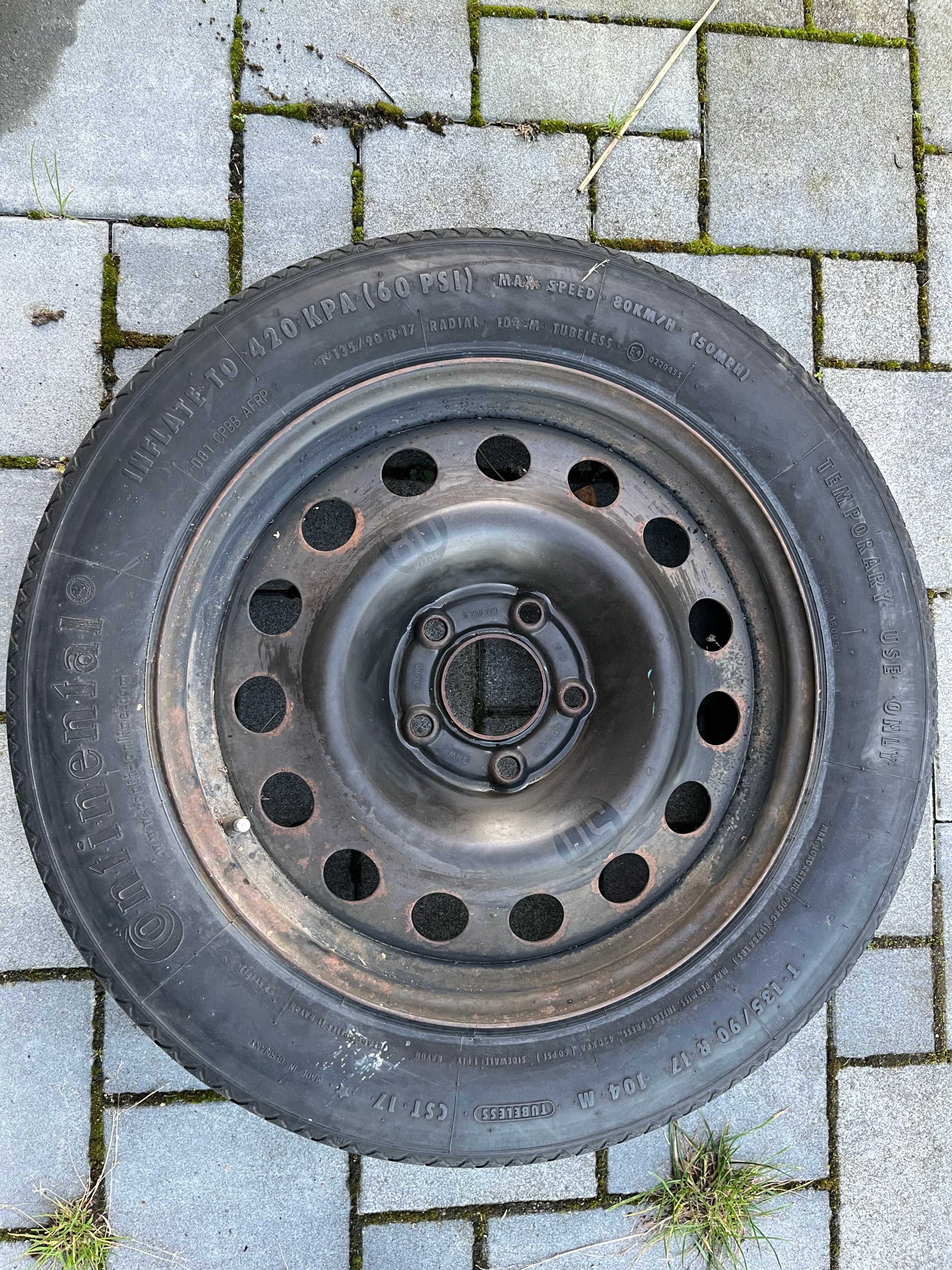 BMW E60 E61 X3 E83 КОЛЕСО ДОКАТКА 135/80/17 5X120 6758778 