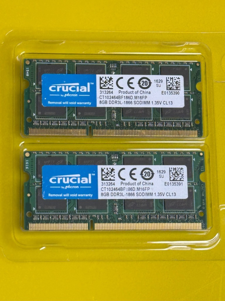Ddr3l 1866 Ct102464bf Pamięć RAM 16GB 2x8GB DDR3L 1866