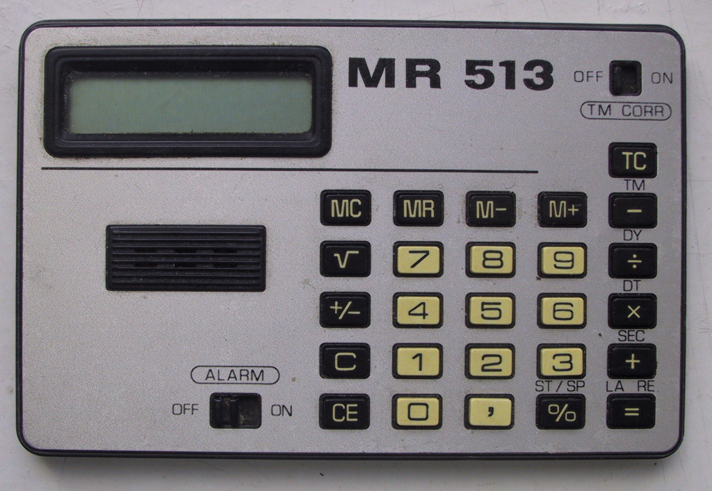 Stary kalkulator z zegarem i alarmem MR513 Szczecin Licytacja na