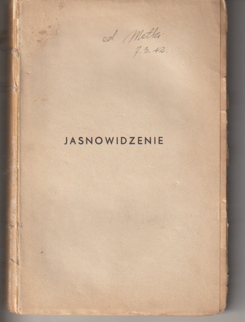 Jasnowidzenie C. W. Leadbeater 1938 rok Warszawa Kup teraz na