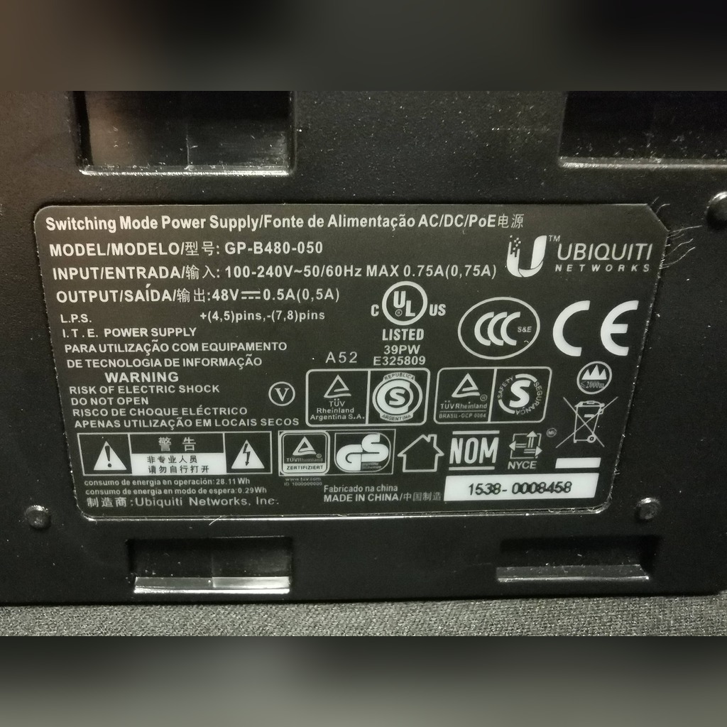 Zasilacz PoE Ubiquiti Networks 48V [GP-B480-050] | Rzeszów | Kup teraz ...