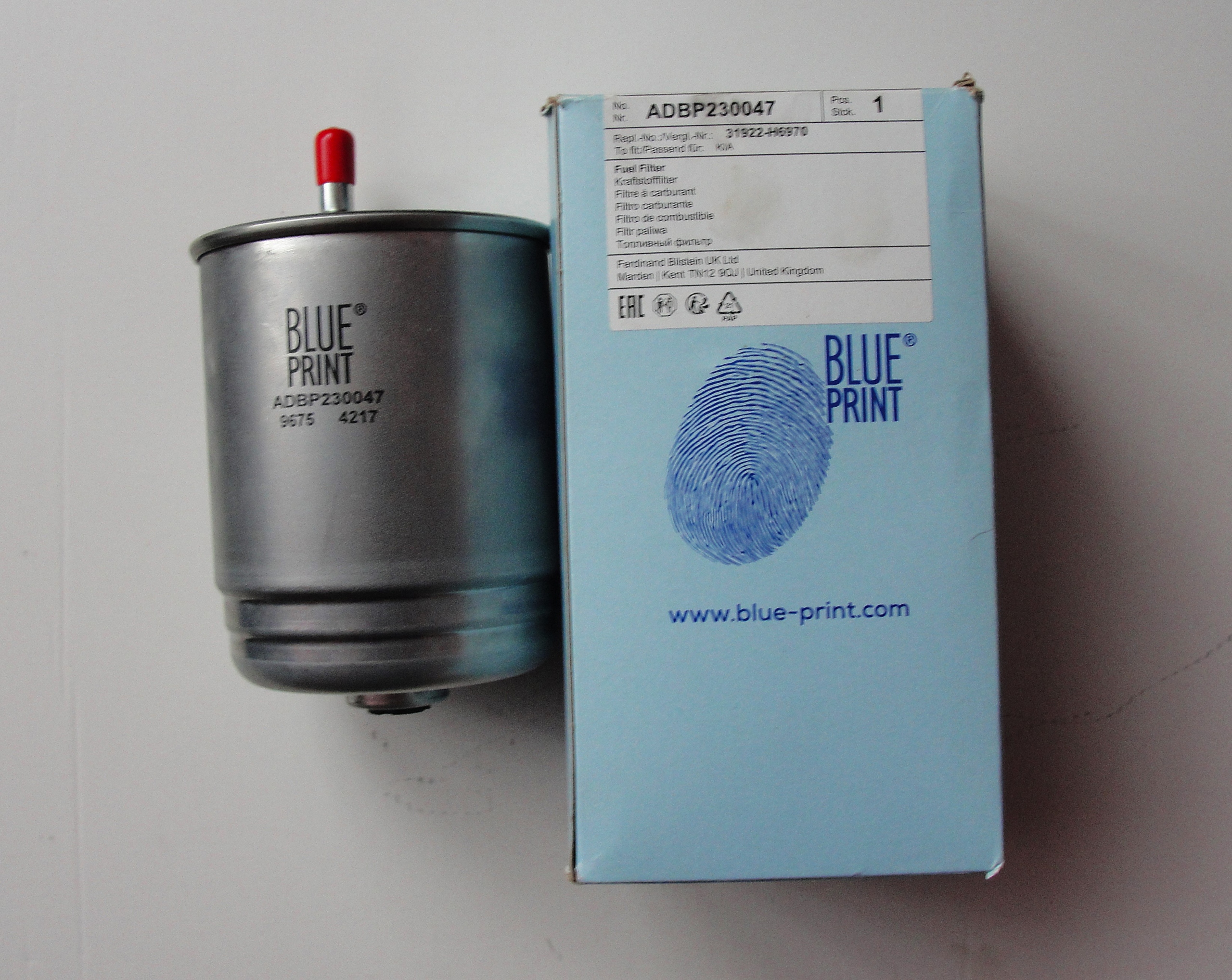 ФІЛЬТР ПАЛИВА BLUE ПРИНТ ADBP230047 
