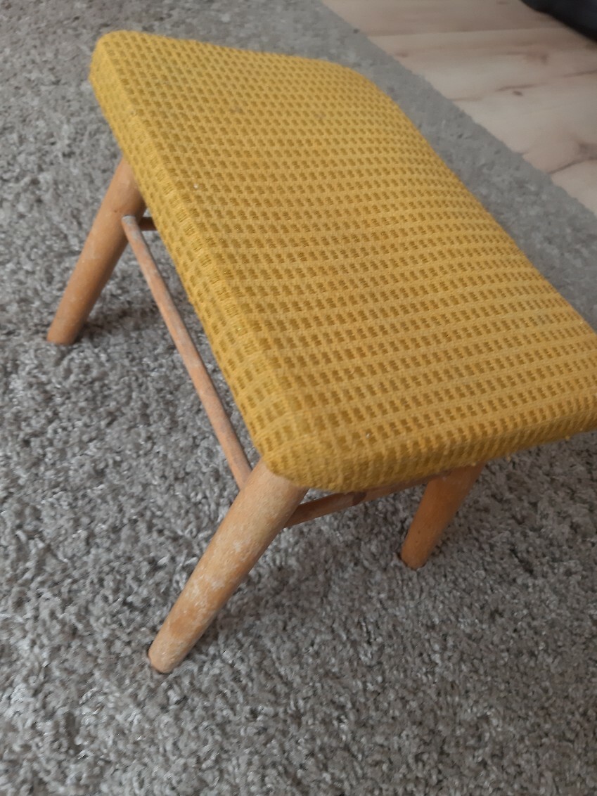 Mały Taboret PRL 60 lata patyczak vintage | Koszalin | Kup teraz na ...