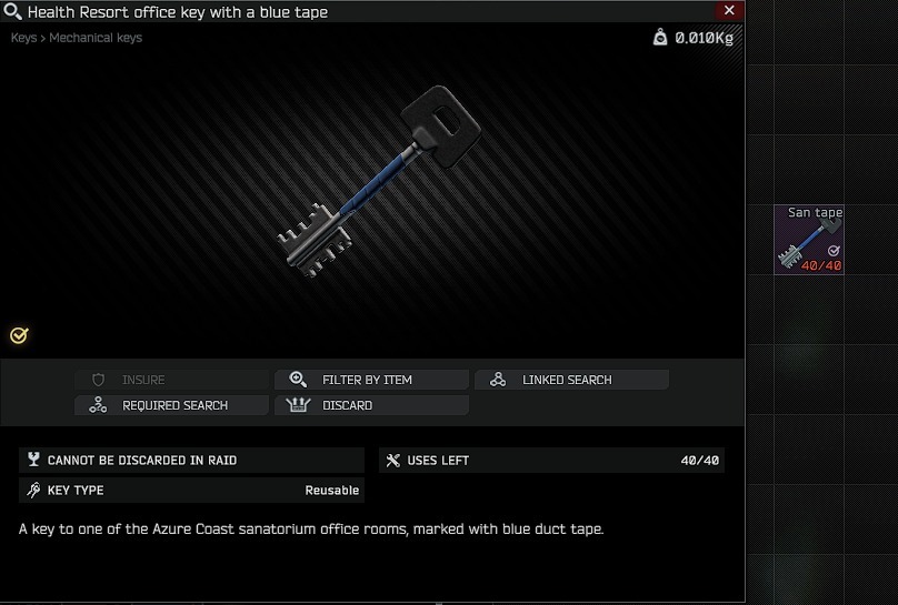 WIPE Tape key EFT Escape From Tarkov (rare item) Polska Cerekiew