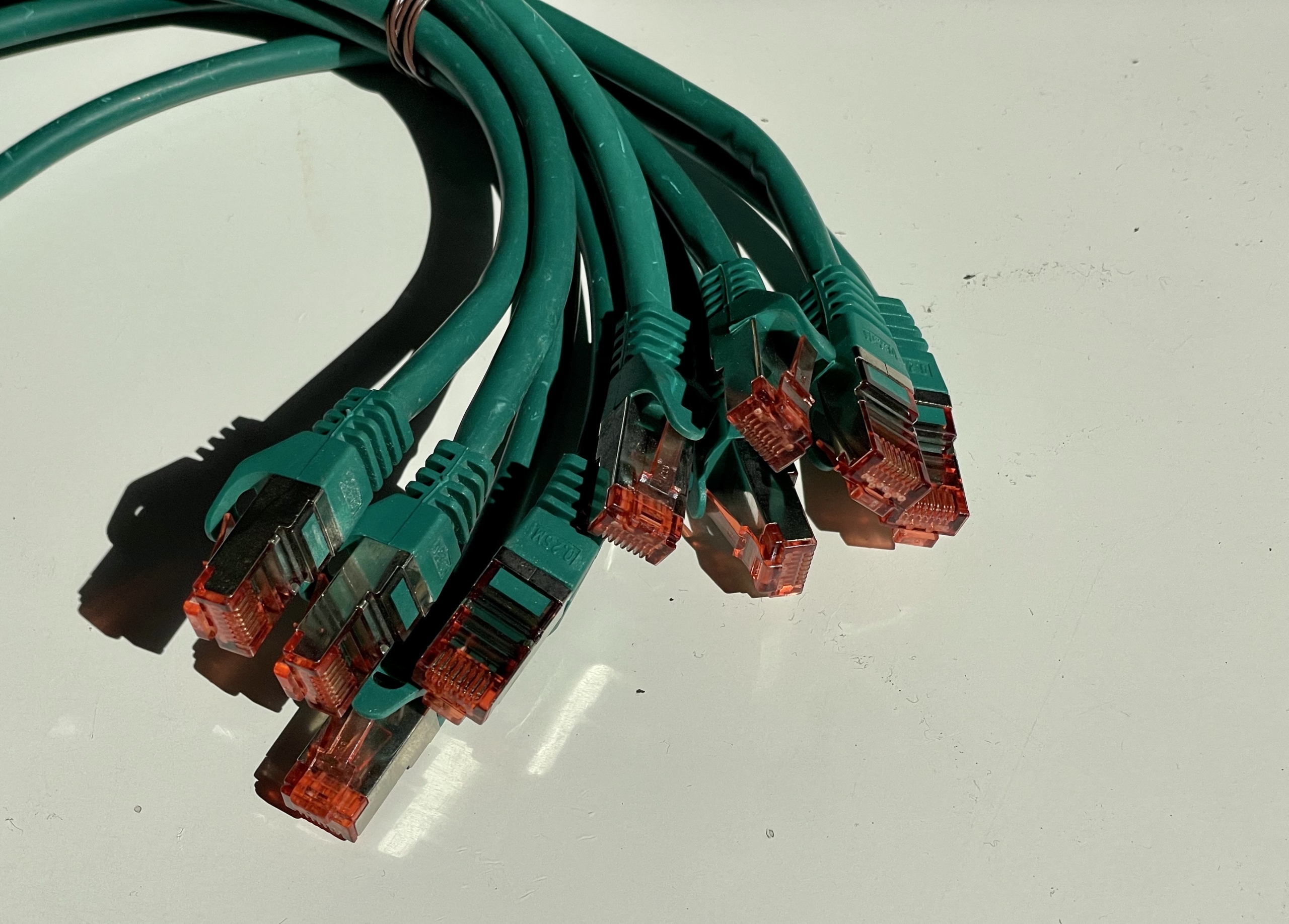 Patch Cord S/FTP CAT6 Cu LSZH zielony 0,25m 9szt Poznań Kup teraz