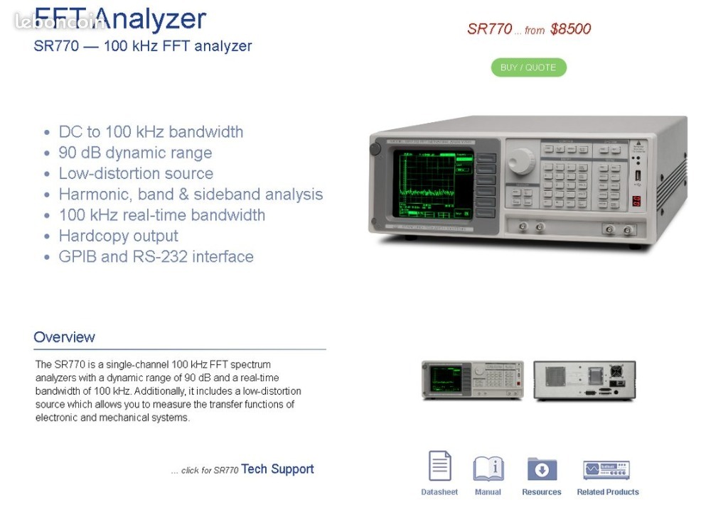 Stanford Research System SR770 Network Analyzer Nysa Kup teraz na