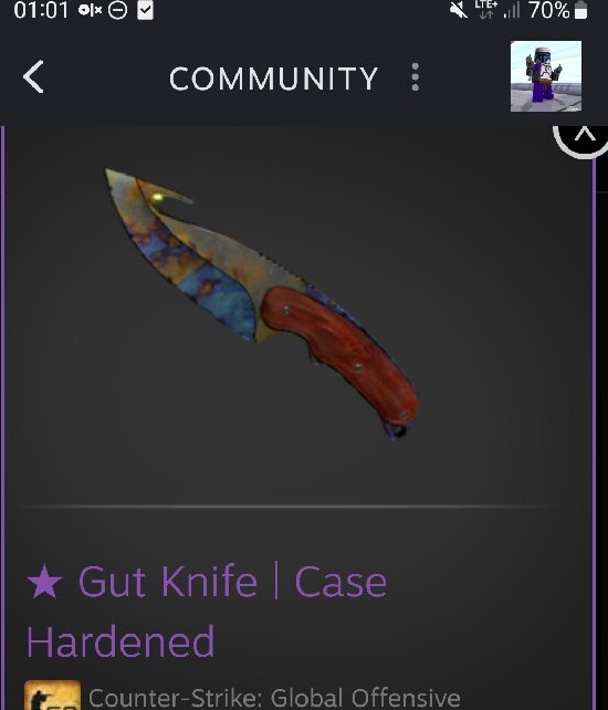 Kosa CS GO Gut Knife Case Hardened FT Poznań Kup teraz na Allegro