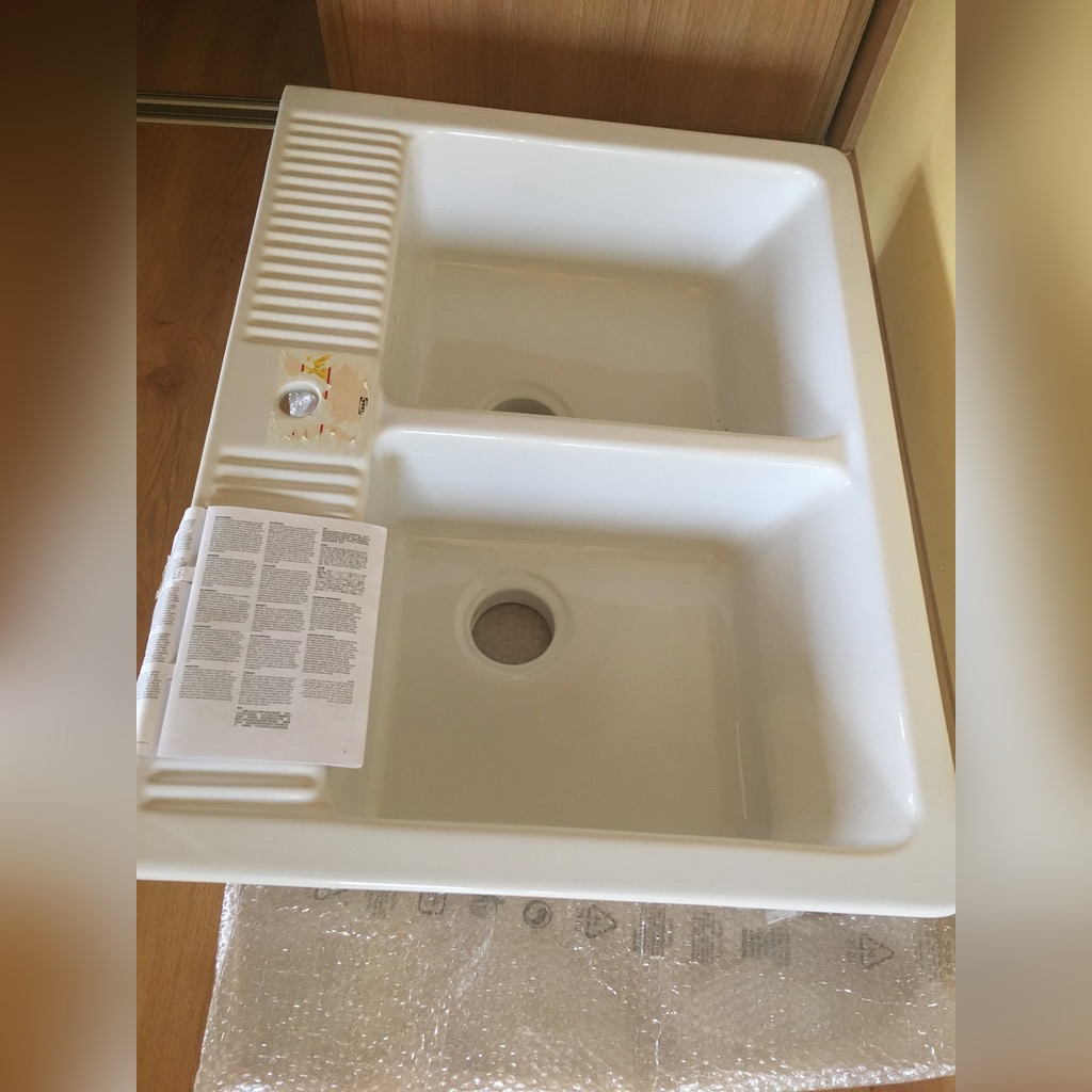 Ikea Domsjo Double Bowl 25 Year Guarantee Read About The Terms In The Guarantee Brochure Kit Ikea Farmhouse Sink Farmhouse Sink Kitchen Apron Front Sink