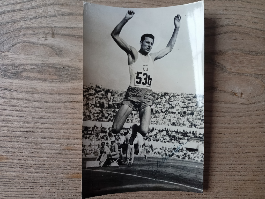 Józef Szmidt medalista 1960 zdjęcie z autografem Warszawa Kup