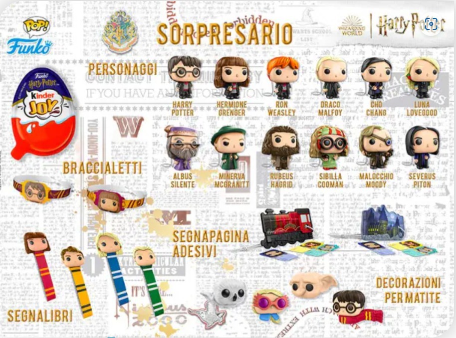 Kinder Joy Harry Potter ,Figurki Funko Pop strzelin Licytacja na