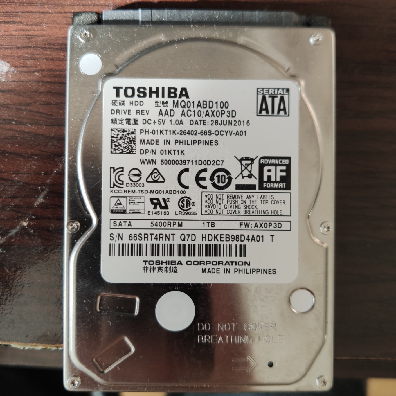 Dysk HDD Toshiba MQ01ABD100 1TB 2.5' | Siedlce | Kup teraz na Allegro ...
