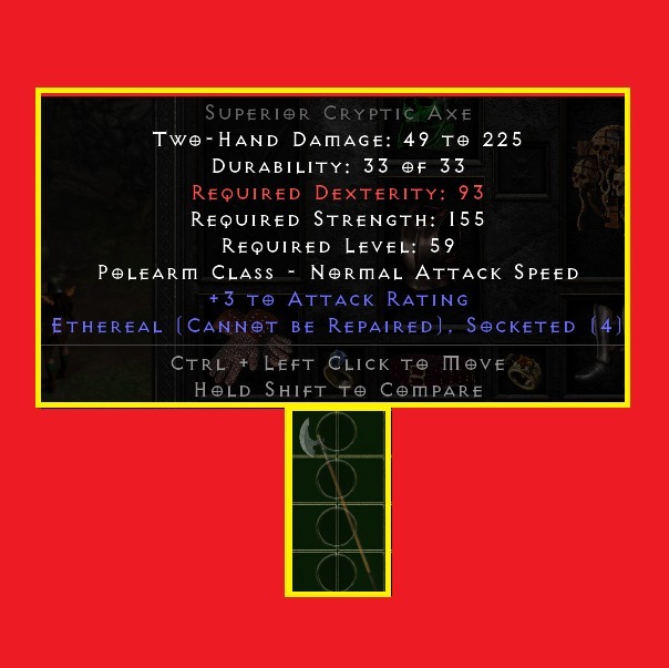 D2R Diablo 2 LADDER S5 Eth Cryptic Axe 4s CA 4 soc Gorzów